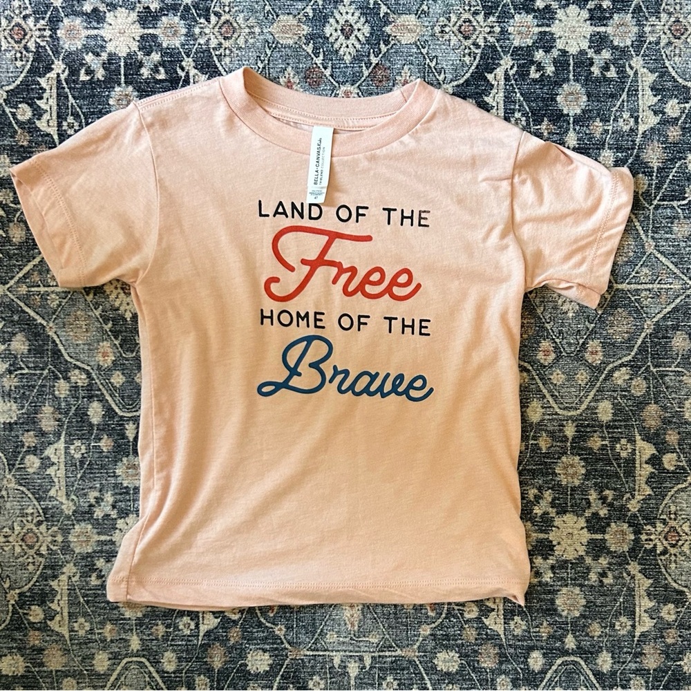 Land of the Free Home of the Brave Tee - 4T